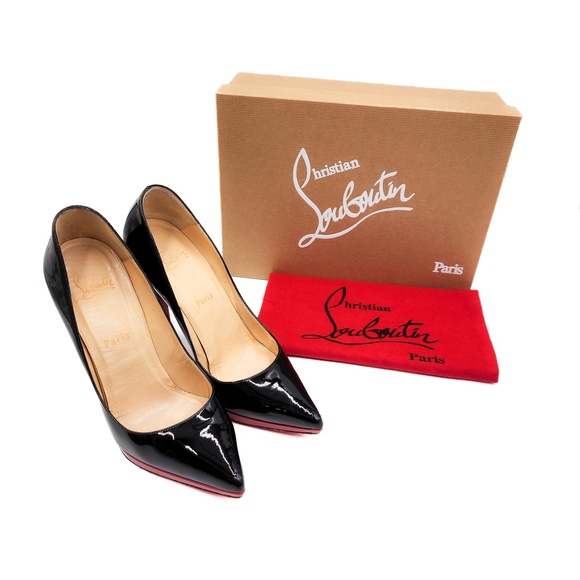 Christian Louboutin Pigalle Plato 120 Black Patent Leather Pumps EU 37.5 - Picture 10 of 10